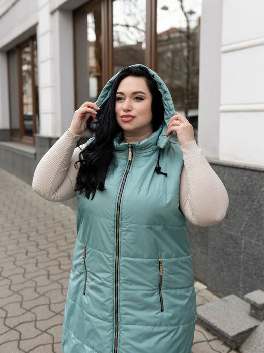 Довга жіноча жилетка , жилет довги. 46-74р.