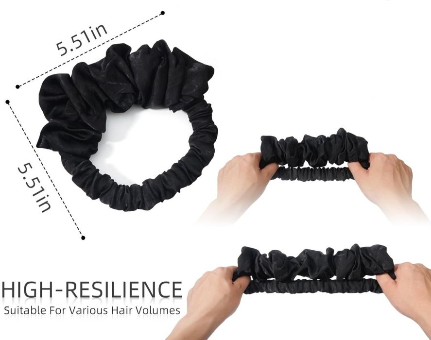 Luckybear Satynowy wałek SILK BOW scrunchie do robienia loków