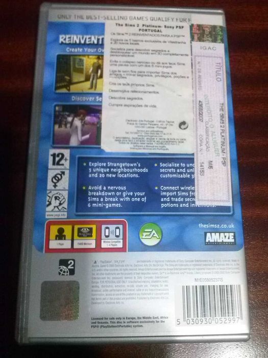 Jogo PSP The Sims 2