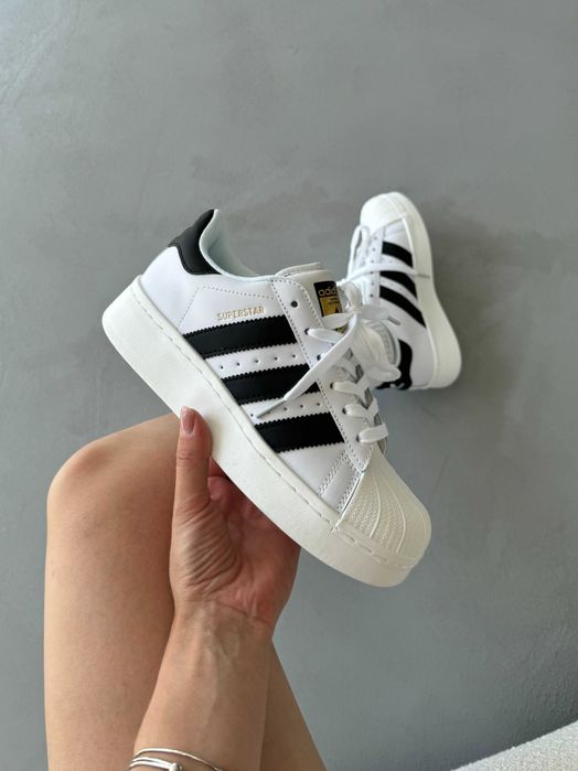 Кросівки Adidas Superstar W2 Platform White/Black premium