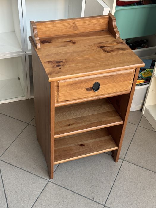REZERWACJA# Szafka nocna Ikea Leksvik lite drewno stan idealny