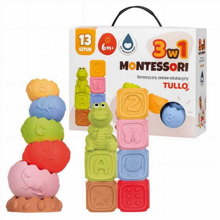 Tullo Klocki Sensoryczne Montessori 13 elementów (612)