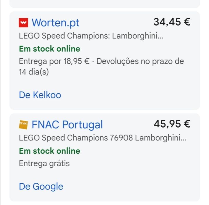 Lego Speed champions Lamborghini Novo e Selado