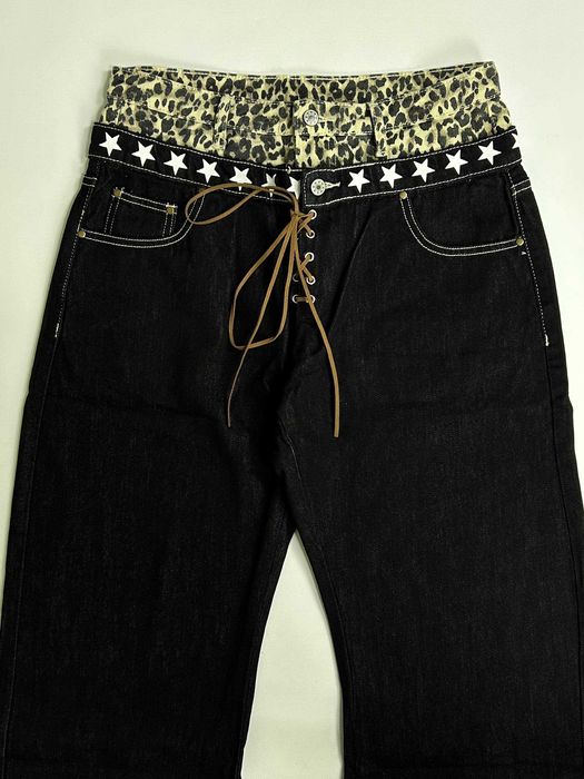 Джинси DETW Leopard Print Original Cow Scimitar Stacked Jeans штаны