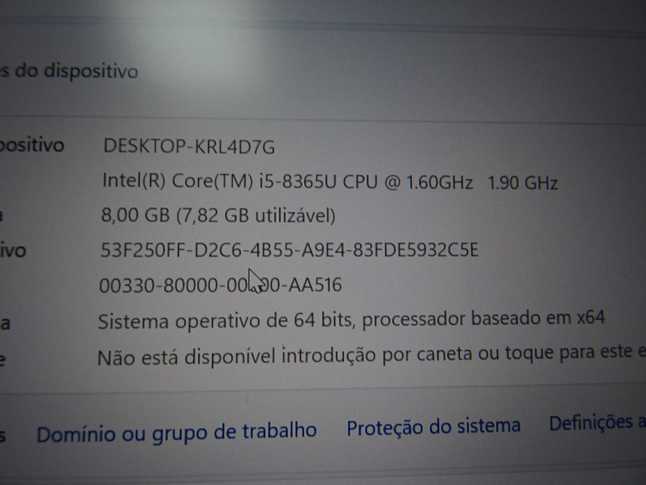 DELL 5400 - i5 8ªger; 8gb / 256gb; Full HD 14"
