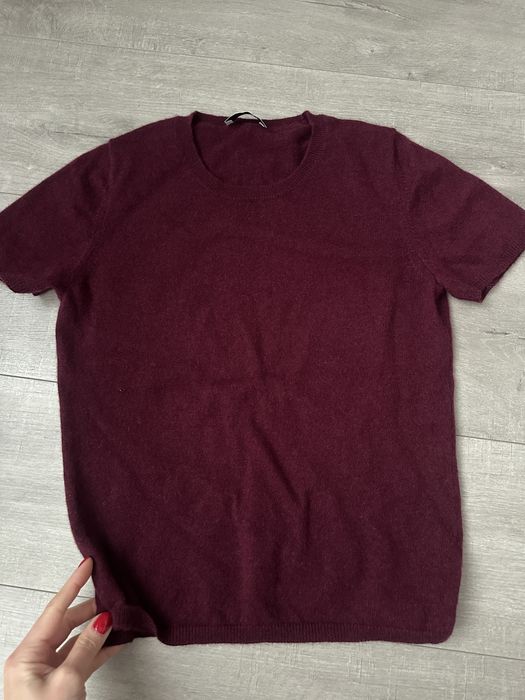 Джемпер свитер бургунди кашемир 100 процентный футболка
