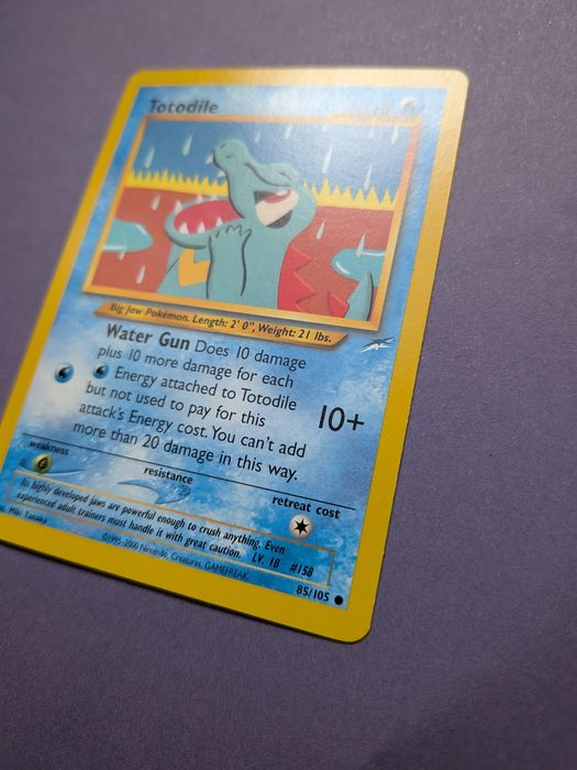 Karta Pokémon Totodile 85/105 Neo Genesis (2000) Vintage