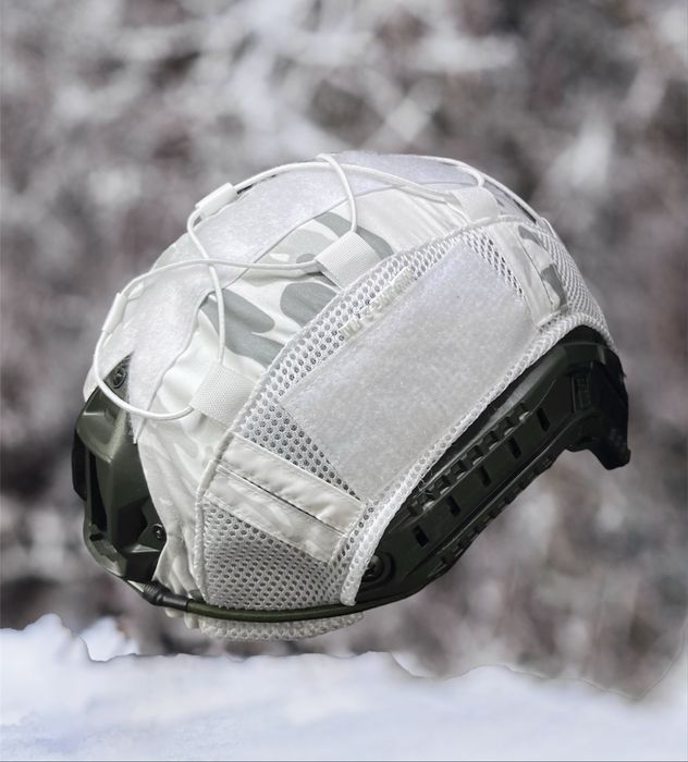 Кавер чохол на шолом  фаст белый мультикам альпин