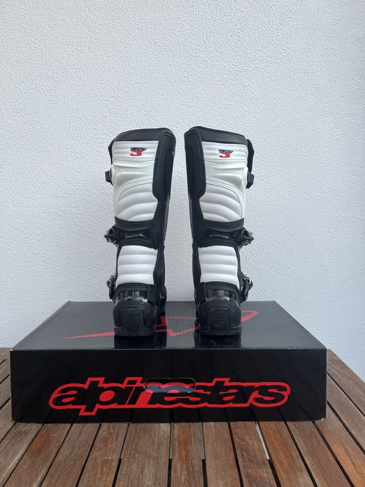 Botas mota: Motocross/Enduro Alpinestars Tech 3 Black/White Edition