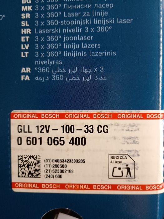 Laser liniowy BOSCH GLL 12V-100-33 CG  0601065400