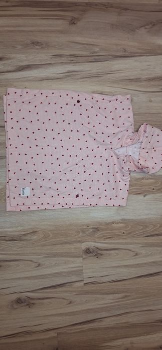Poncho dziewczęce ręcznik z kapturem