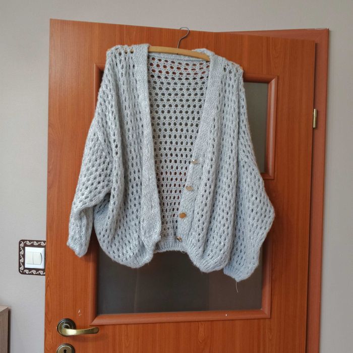 Sweter ażurowy, narzutka