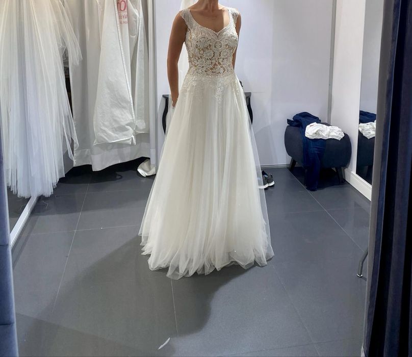 Suknia ślubna Tonya White Lady Ivory rozmiar 38