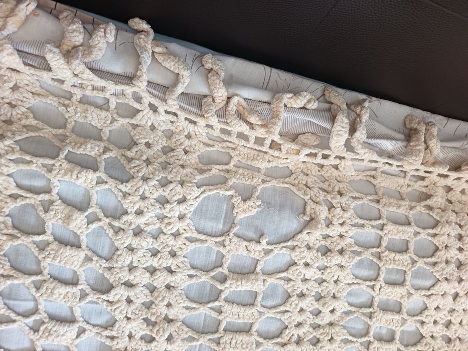Colcha crochet branca