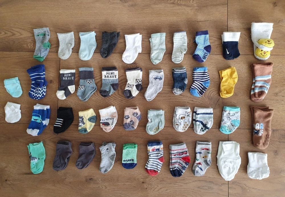 Duży zestaw skarpetek niemowlęcych 40 par