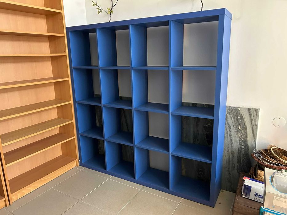 Estante ou divisória cubo, azul 65€