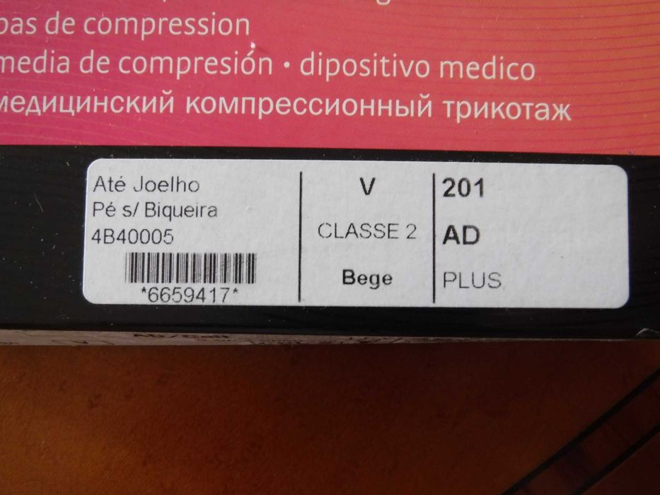 Meias elásticas médicas de compressão castanhas Mediven VI - Novas
