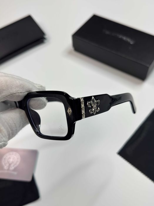 Окуляри Chrome Hearts тонкі широкі та без оправи очки хром хартс CH