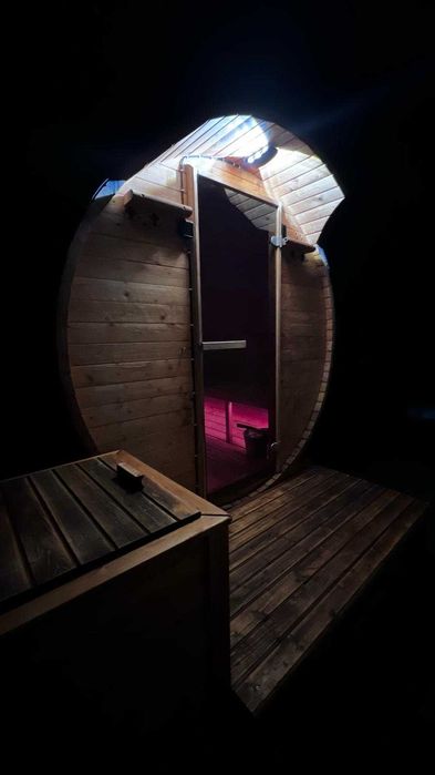 Sauna mobilna, na przyczepce, balia jacuzzi mobilne