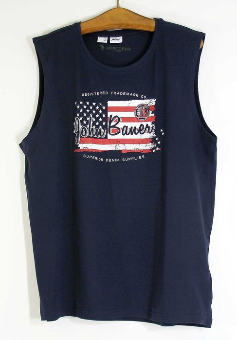 T-shirt męska 2 sztuki zestaw ( biała i granat ) R - 64/66