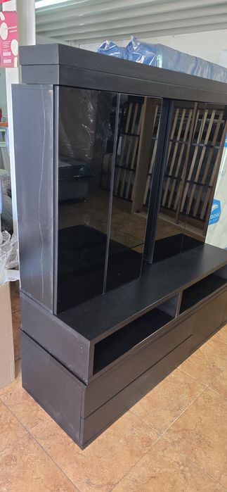 Conjunto de sala em folheado a carvalho