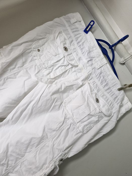 Białe spodnie damskie  bojówki XXL Next t