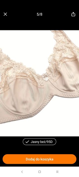 NOWY biustonosz damski 95D