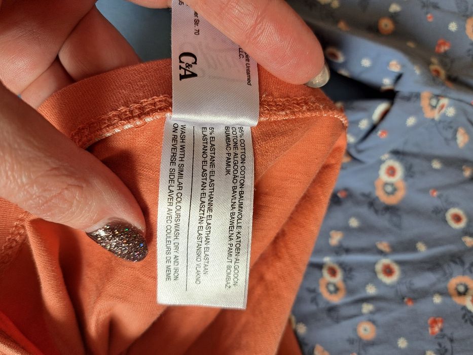 Капрі (велосипедки) C&A дівчачі, бавовняні на ріст 122, 2 штуки