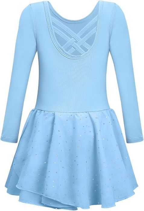 Body baletowe tutu - bawełna, długi rękaw - 150 nieb.