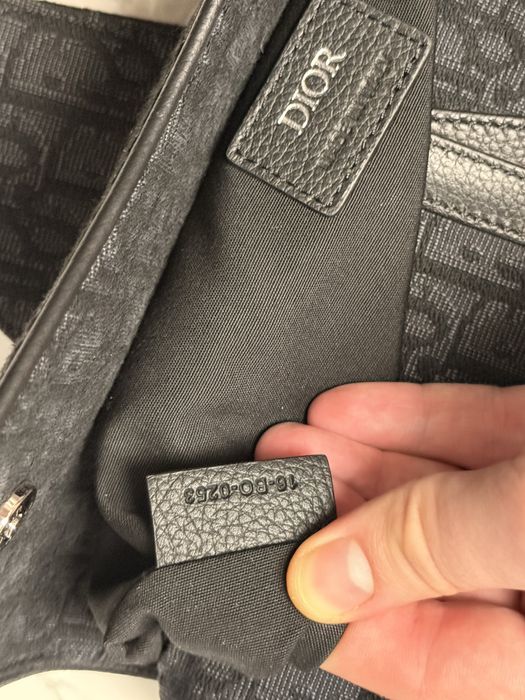 Оригинальная мужская сумка Black Dior Oblique Jacquard