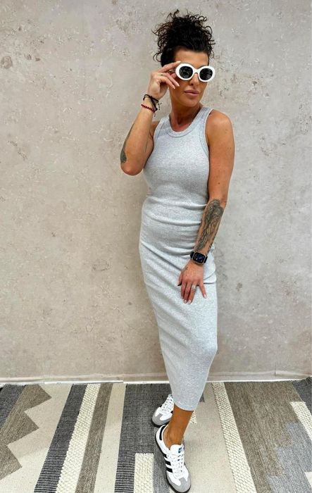 CloGo sukienka midi prążek  L 38/40/42