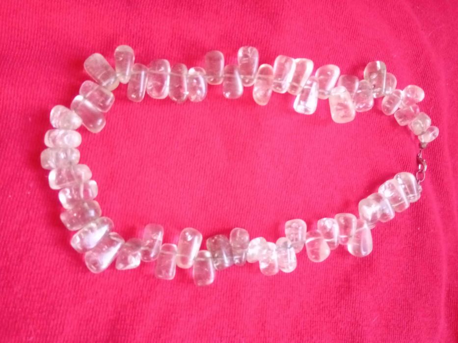 Бусы горный хрусталь Индия крупный камень винтаж