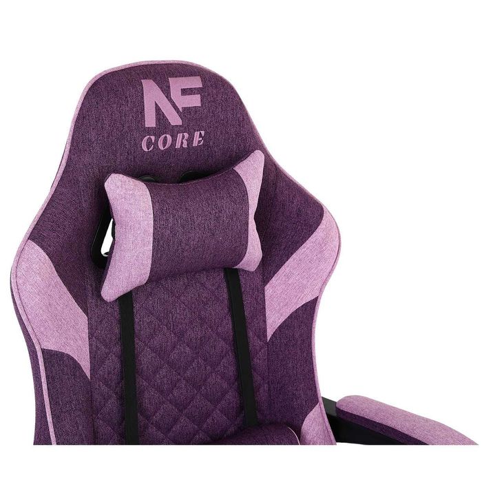 Fotel Gamingowy z podnóżkiem INFINI Core Purple