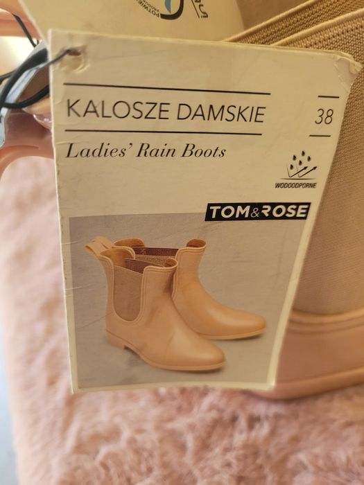 Nowe krótkie kalosze damskie roz 38. Tom&Rose