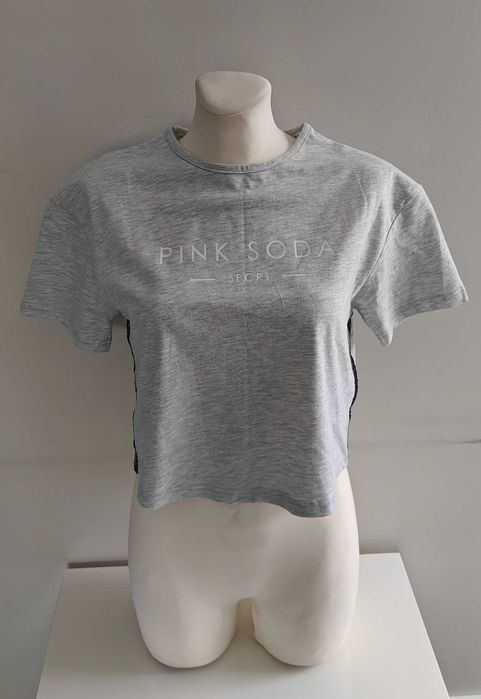 Pink Soda Sport t-shirt szary XS bawełna