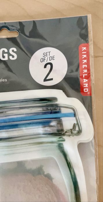 Conjunto dois sacos armazenamento comida