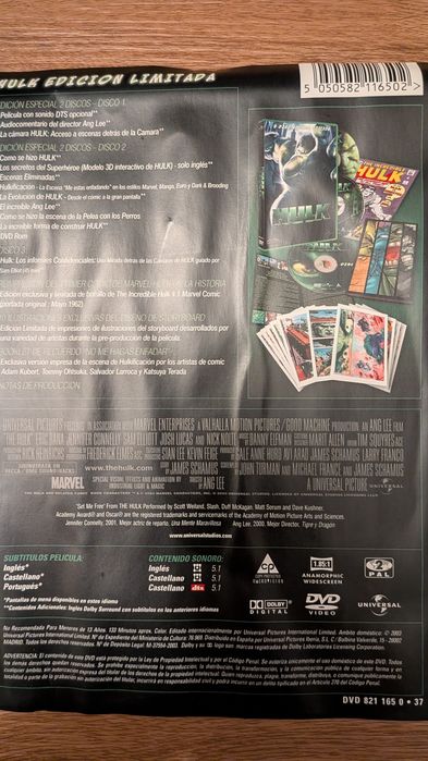 Hulk DVD edição especial colecionador Marvel