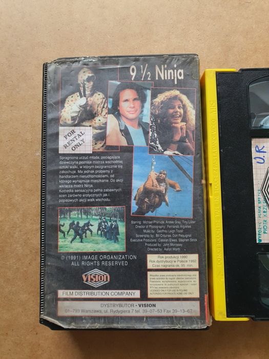 9 i 1/2 Ninja kaseta VHS VISION