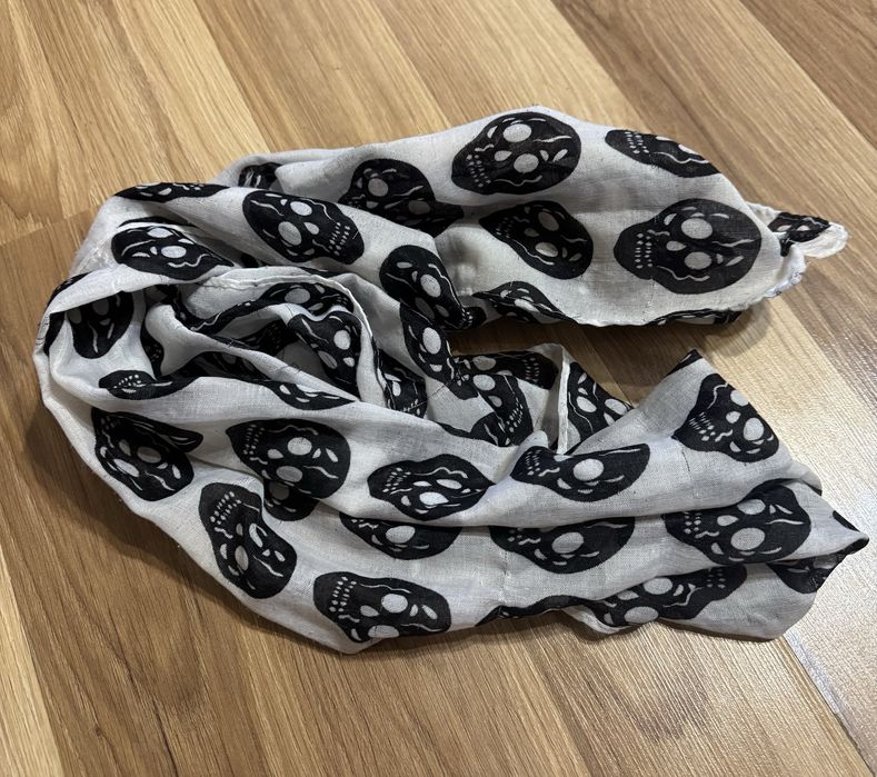 Шарф инди слиз, архив , довгий шарф, indie sleaze, череп, y2k, opium