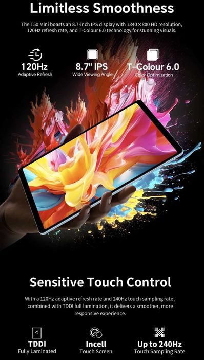 Планшет Teclast T50 Mini укр. мова, G99, LTE, з оригінальним чохлом