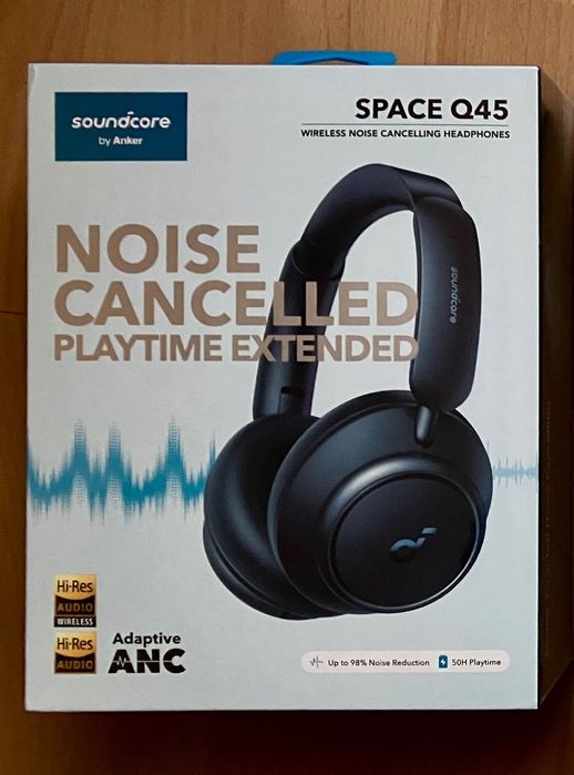 Навушники Anker SoundCore Space Q45. Hi-Res/LDAC. Білі / Сині. Нові.