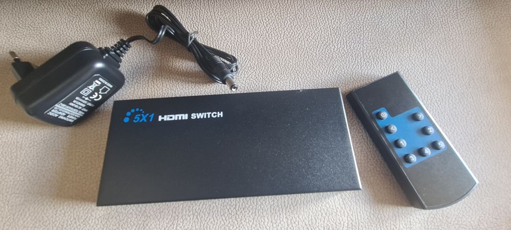 Switch HDMI 5 input e 1 Output ativo com telecomando64740064506754124