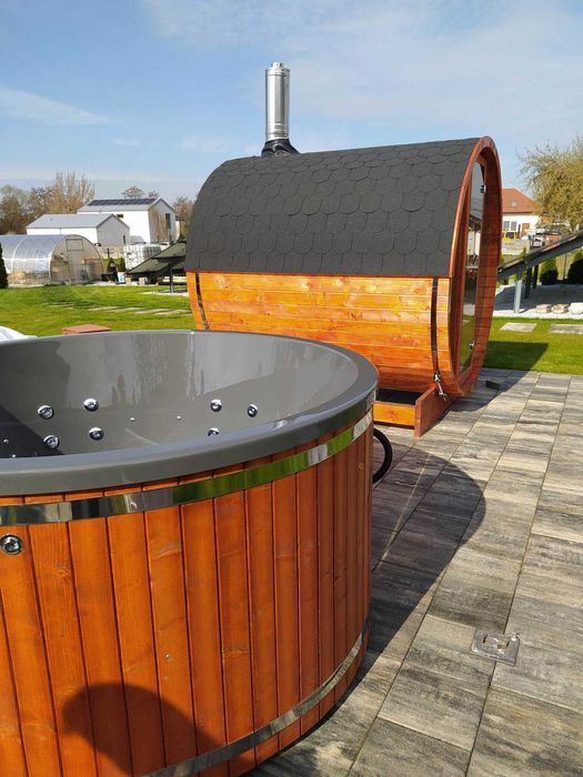 Jacuzzi kwadratowe 220x220 | Balia klasy premium SlowSpa gorąca beczka