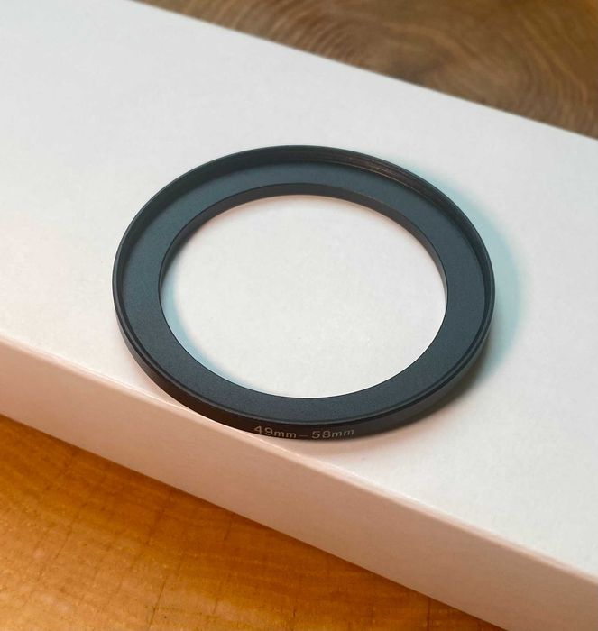 Adapter reduktor filtrów fotograficznych z 49mm - 58mm