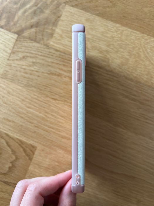 Capa de telemóvel iPhone X branca e rosa avião