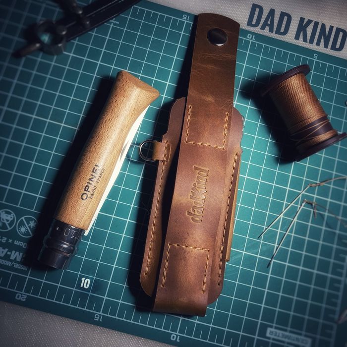 Чохол зі шкіри на ніж Опинель Opinel 7, 8, 9, 10, 12, 13 ручна робота
