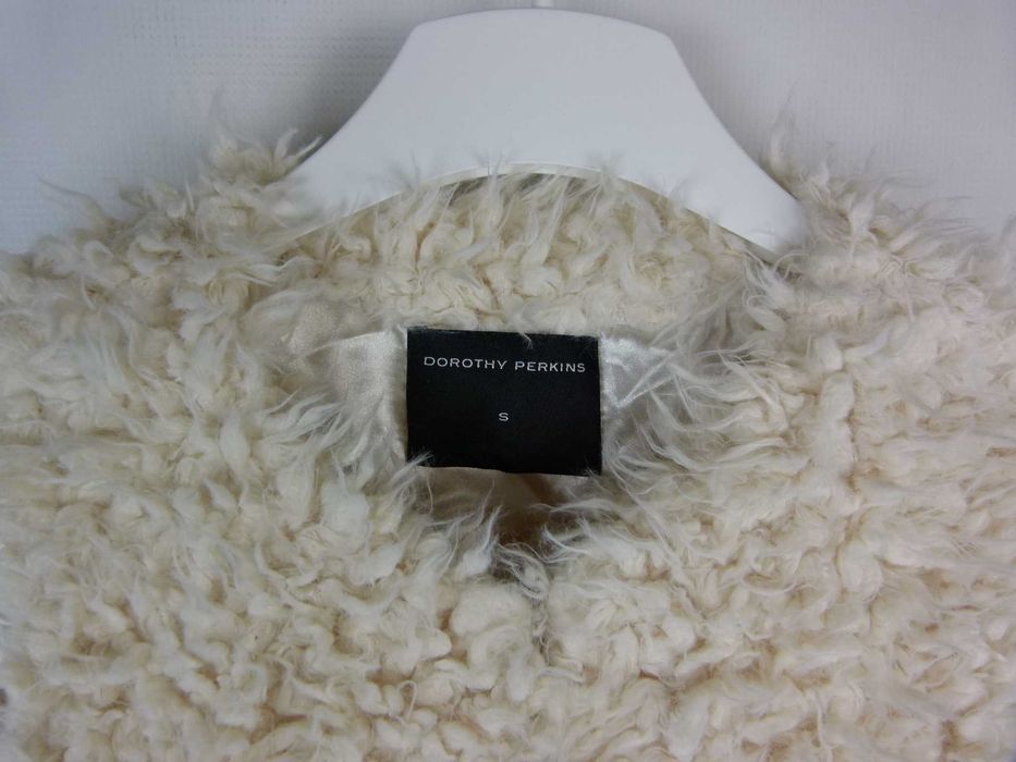 Dorothy Perkins futrzany bezrękawnik ecru / S