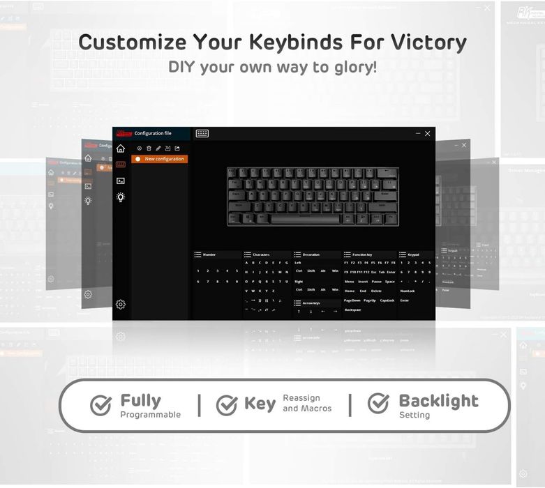 RK ROYAL KLUDGE RK61 bezprzewodowa klawiatura mechaniczna