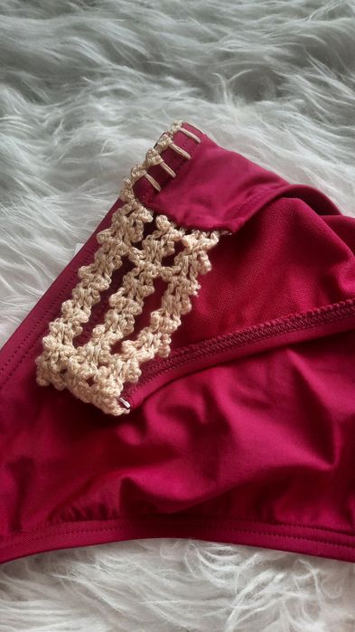 Nowe bordowe majtki od bikini BOHO