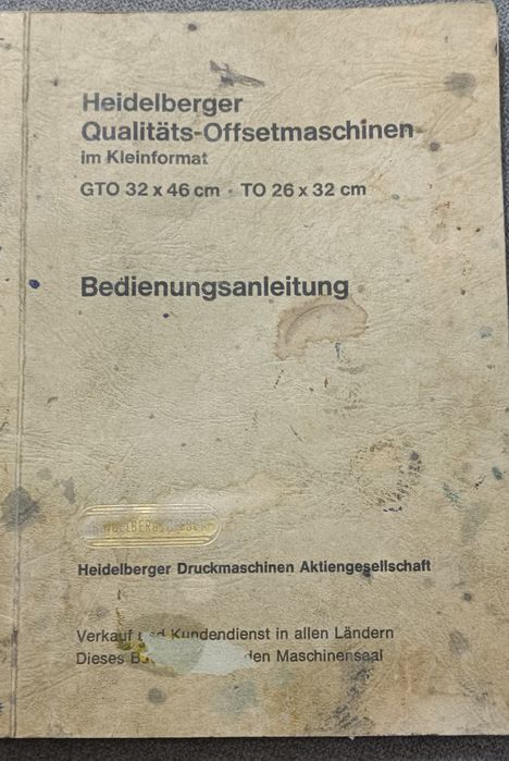 Manual Heidelberg Offset GTO64741241717377121